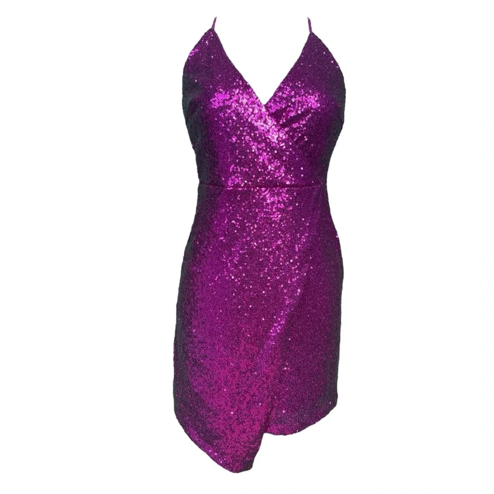 Lulu’s Sequin Bodycon Mini Dress Size Medium M Lulus - Picture 2 of 6